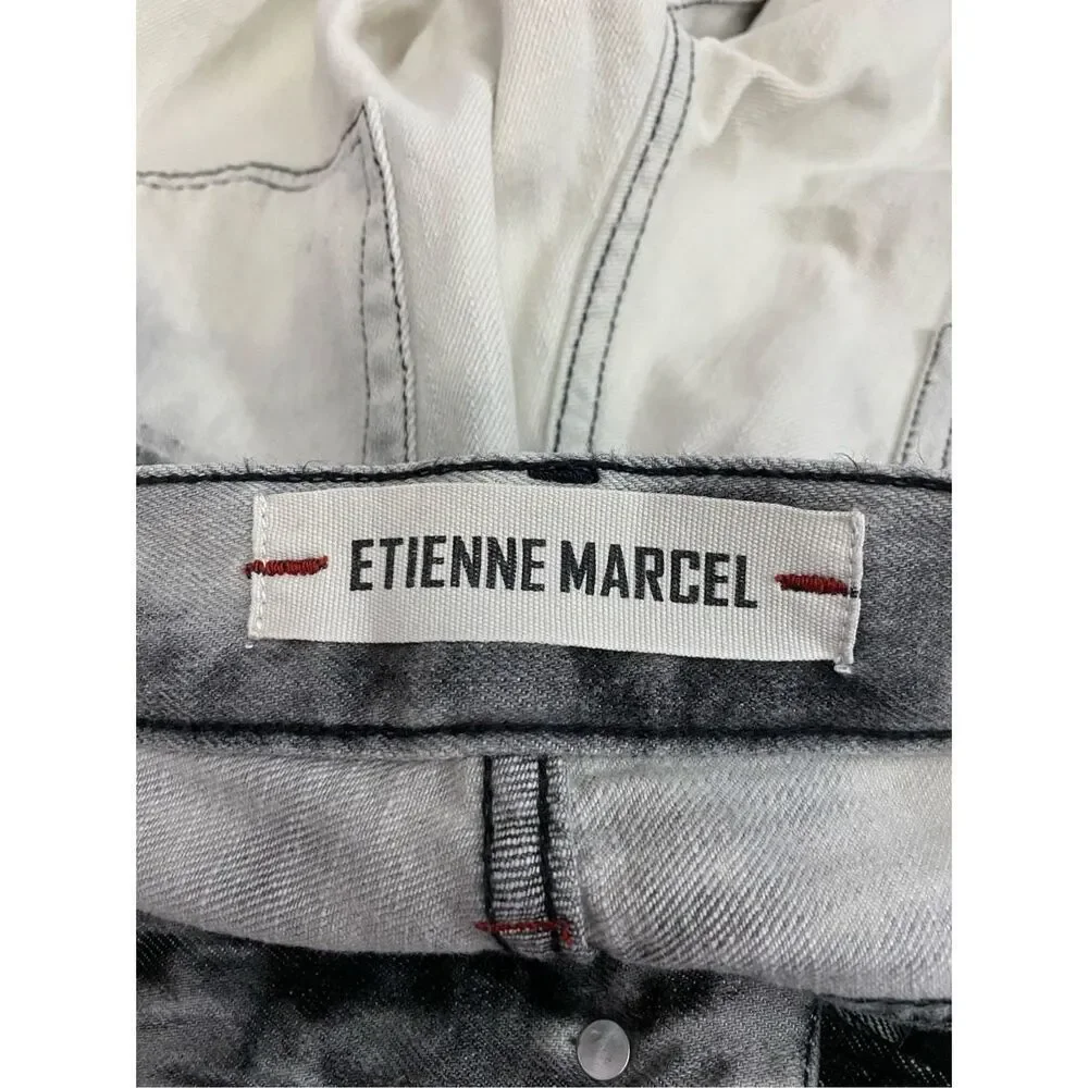 Etienne Marcel Embroidered Distressed Denim Jeans Women’s Sz 26